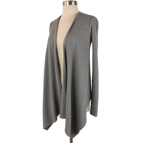 ATHLETA Women's Gray Merino Wool Blend Solstice Wrap Open Front Cardigan XXS - Picture 5 of 11